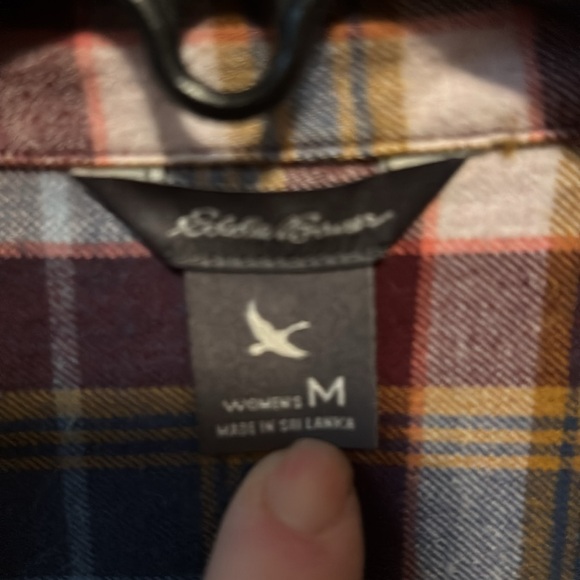 Eddie Bauer Women’s Plaid Flannel Shirt, sz. medium - Picture 4 of 5